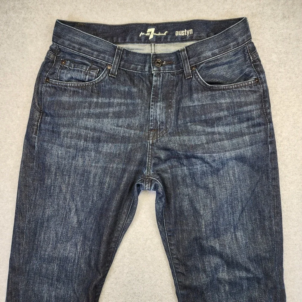 7 For All Mankind Austyn Jeans Mens 32x29 Straight Denim Blue Dark wash